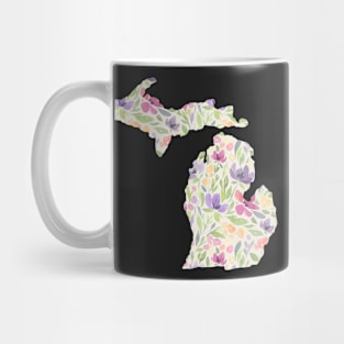 Michigan Silhouette Florals Mug